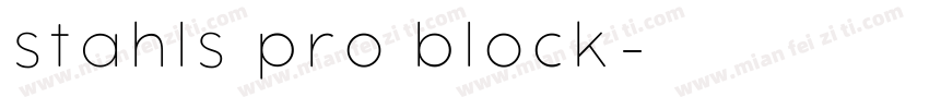 stahls pro block字体转换